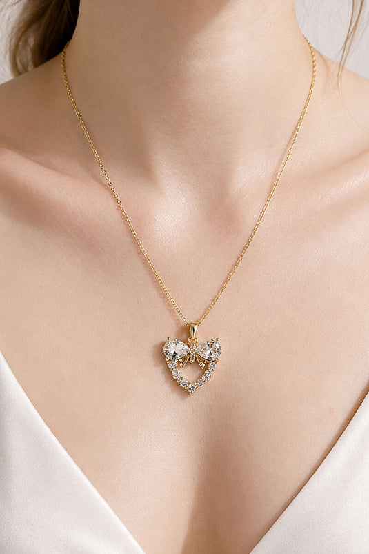 Herzstein-Detail Kette Aus Gold