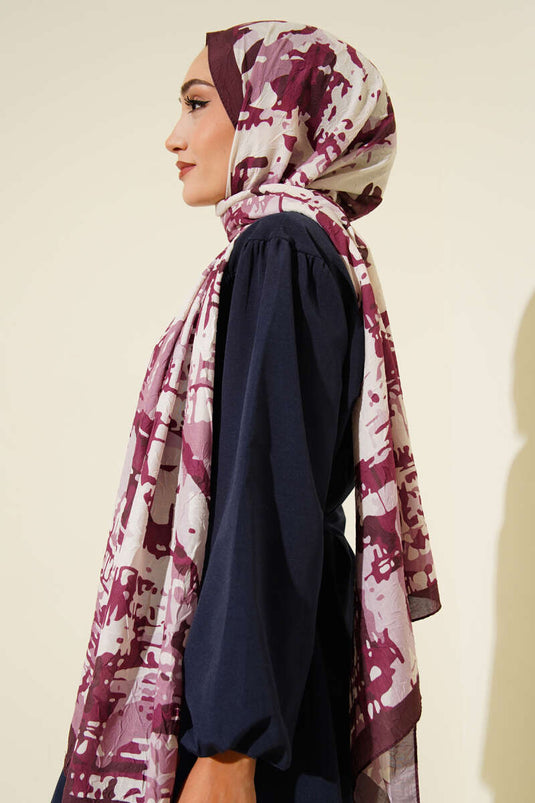 Bambus-Kash-Schal mit Camouflage-Muster, Dunkelbraun -01