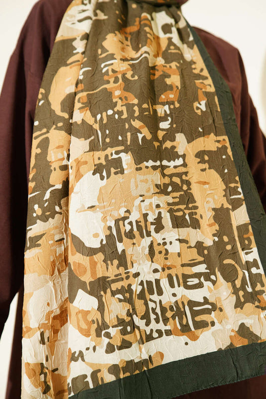 Bambus-Kash-Schal mit Tarnmuster, Khaki -05