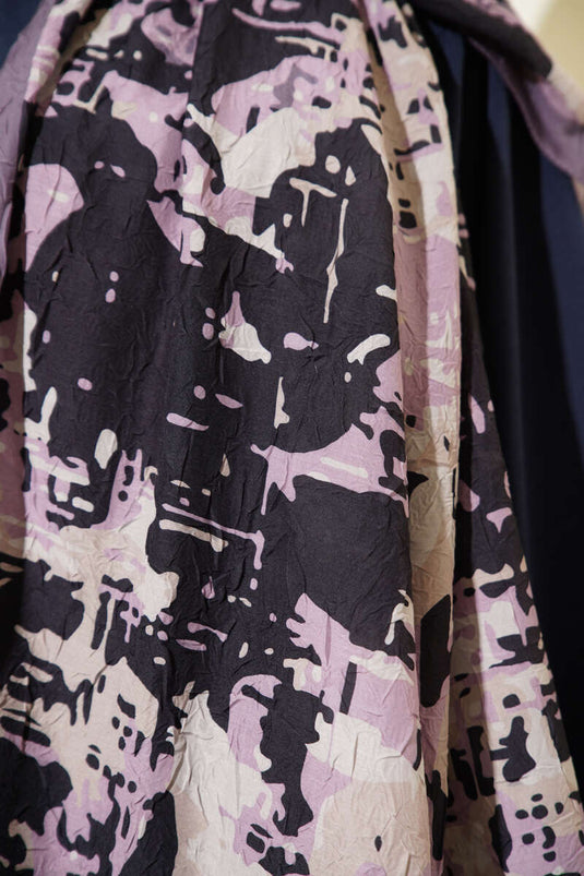 Bambus-Kash-Schal mit Camouflage-Muster, Dunkelmink -08