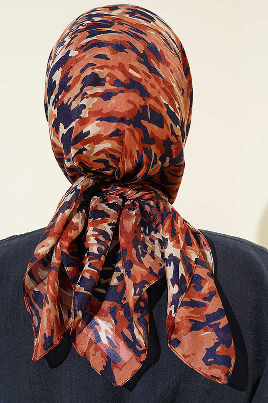 Foulard doux à motif camouflage couleur rose fané