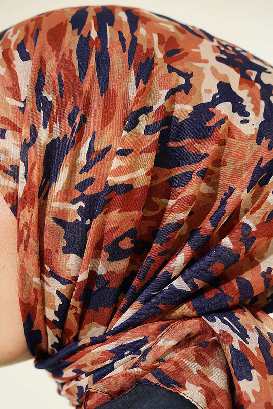 Foulard doux à motif camouflage couleur rose fané