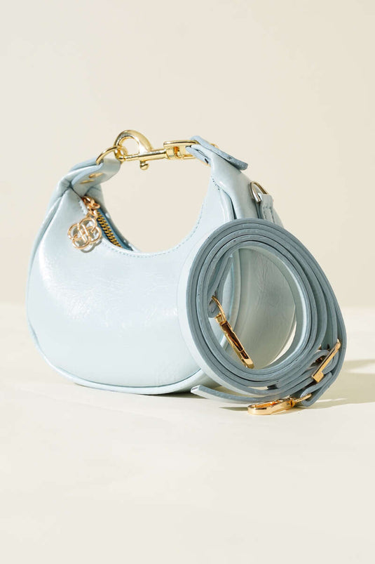 Baby Blue Mini Bag with Hooks