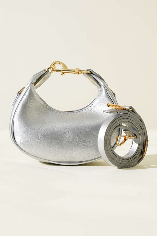 Silver Mini Bag with Hook