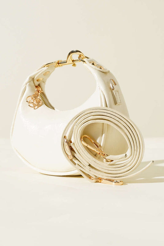 Mini Bag with Hook, Cream