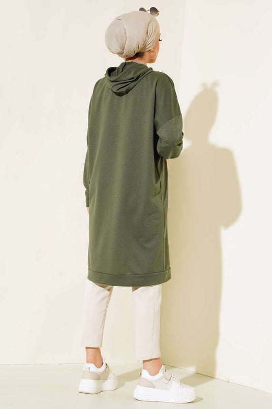 Tunique Poche Kangourou Kaki