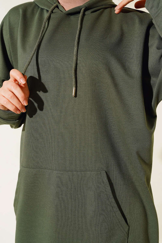 Tunique Poche Kangourou Kaki