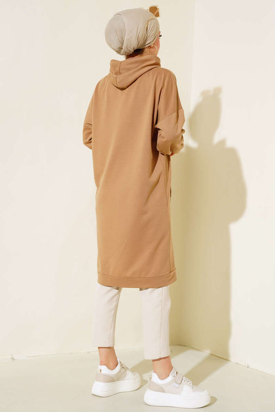 Kanguru Cepli Tunik Latte