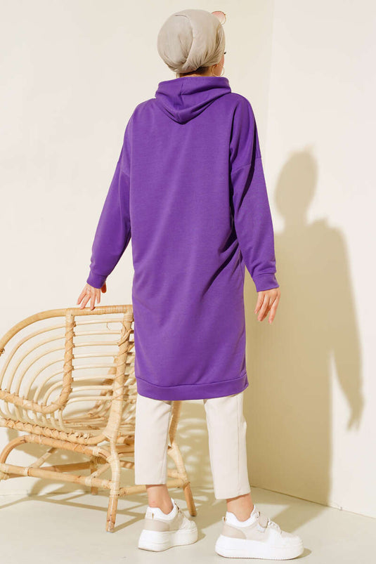 Kanguru Cepli Tunik Mor