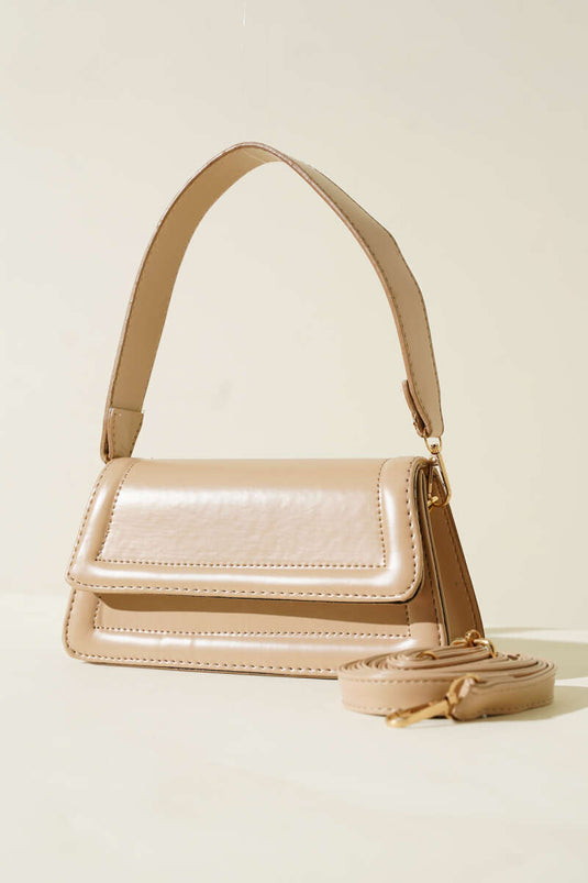 Pochette magnétique avec couvercle, beige