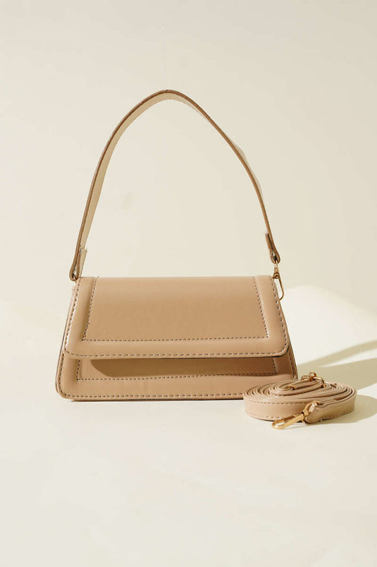 Pochette magnétique avec couvercle, beige