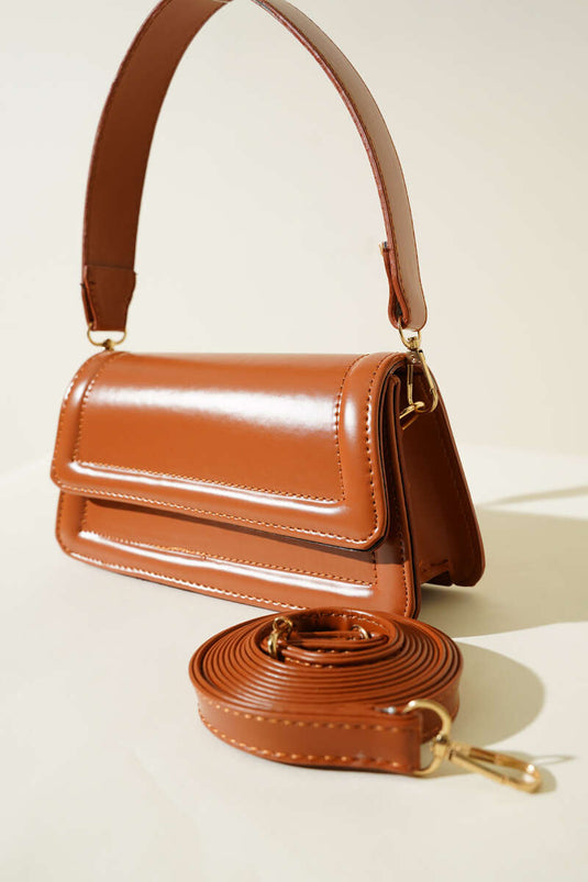 Pochette magnétique avec couvercle, beige