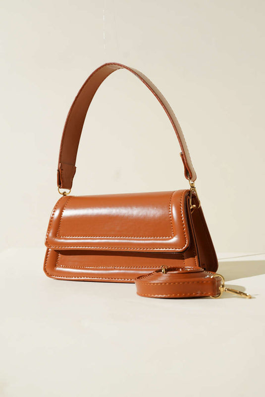 Pochette magnétique avec couvercle, beige