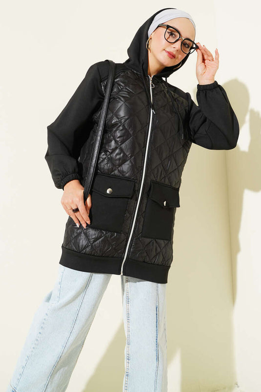 Kapitone Garnili Scuba Kap Siyah