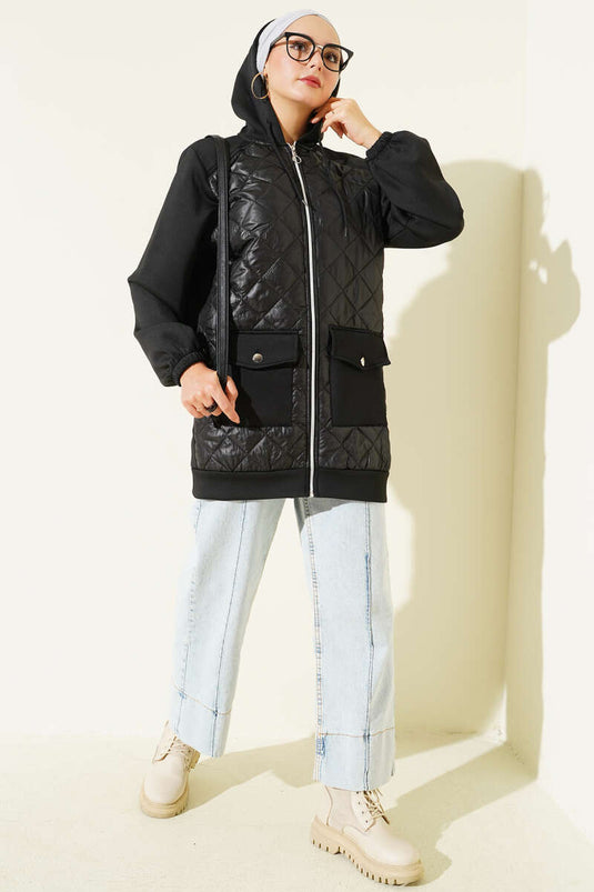 Kapitone Garnili Scuba Kap Siyah