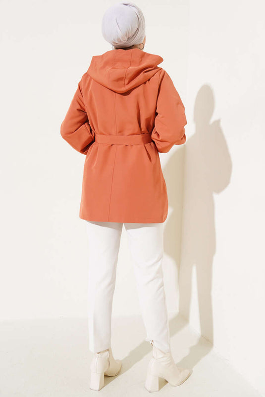 Tuile de trench courte à capuchon Snap