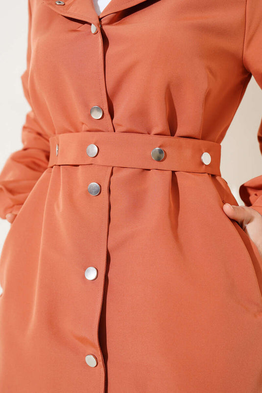 Tuile de trench courte à capuchon Snap