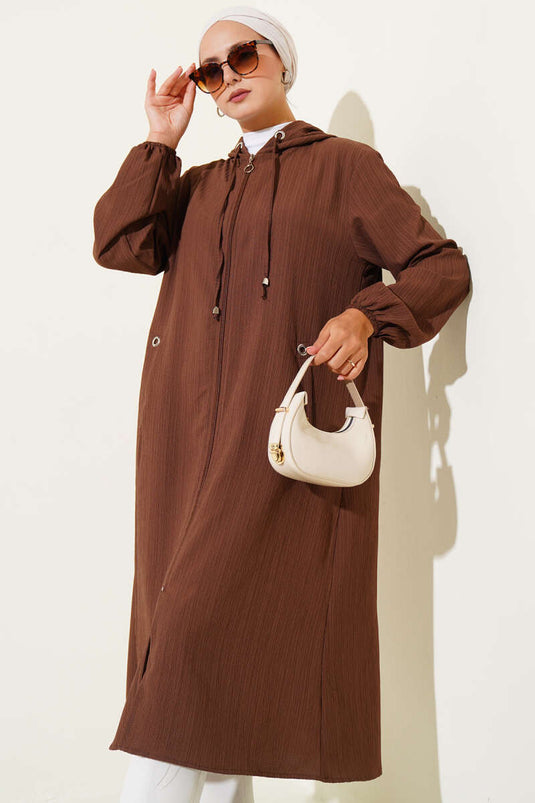 غطاء لحاء شجرة جيب ذو غطاء للرأس من القهوة