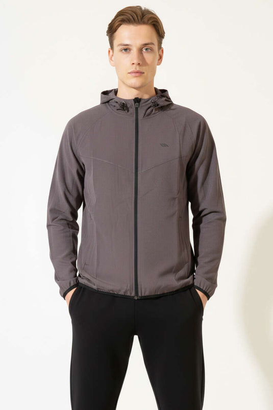 Hooded Fine Fleece Men's Sweatshirt Olive Green