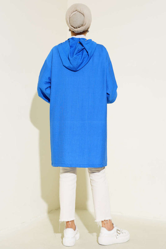 Hooded Pocket Front Pot Jacket