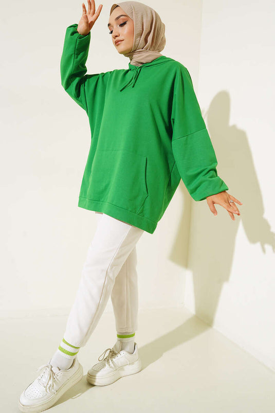 مقنعين العرق كبيرة الحجم باللون الأخضر