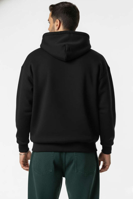 Hooded Three-Thread Sweatshirt Black