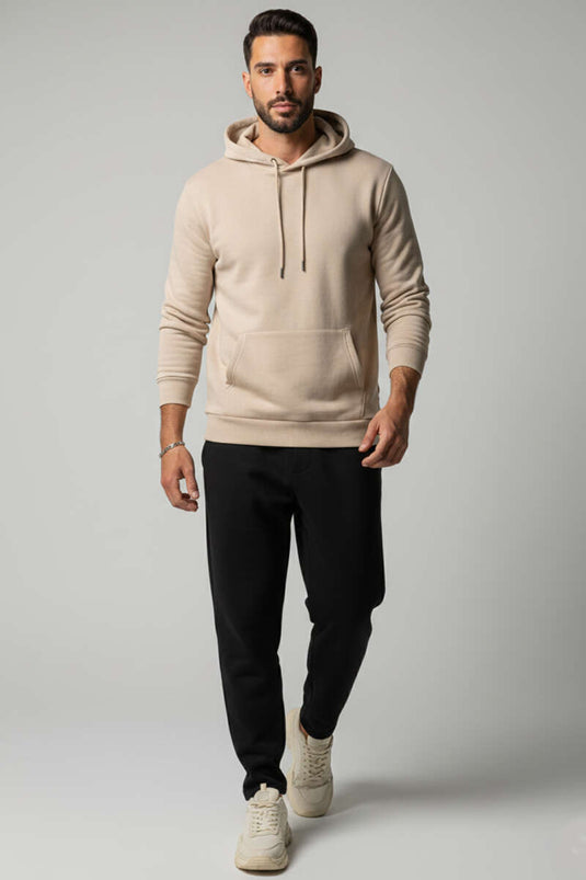 Hooded Three-Thread Sweatshirt Stone