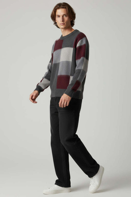 كار ديزين يوموش كنزة صوف رجالية لون خمري