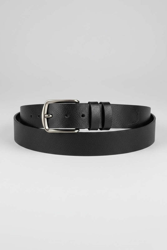 Kare Metal Buckle Men's Belt Black