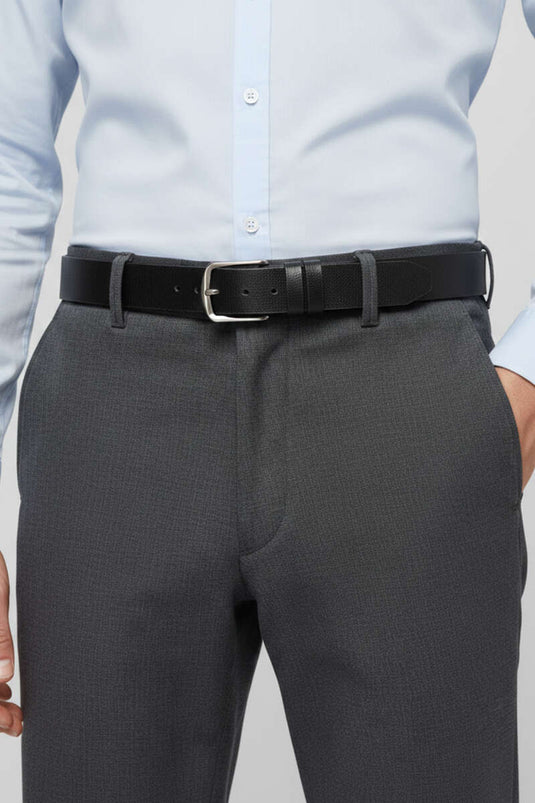 Kare Metal Buckle Men's Belt Black