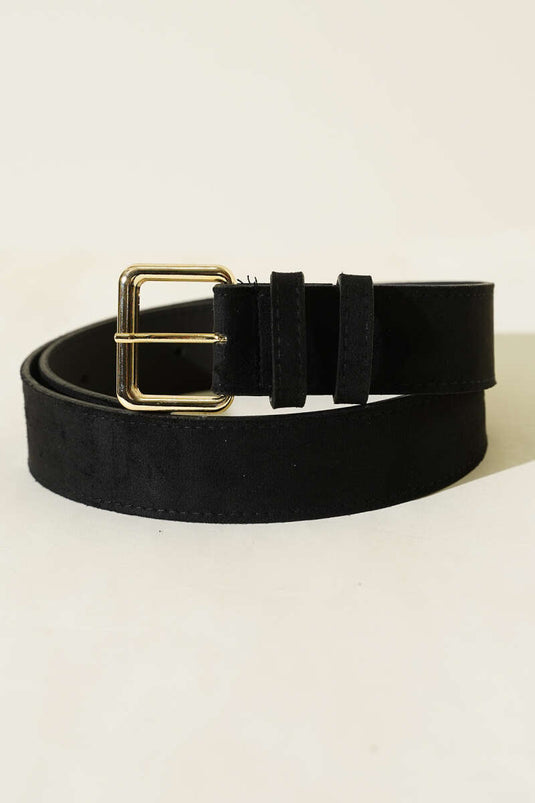 Kare Metal Buckle Belt Black