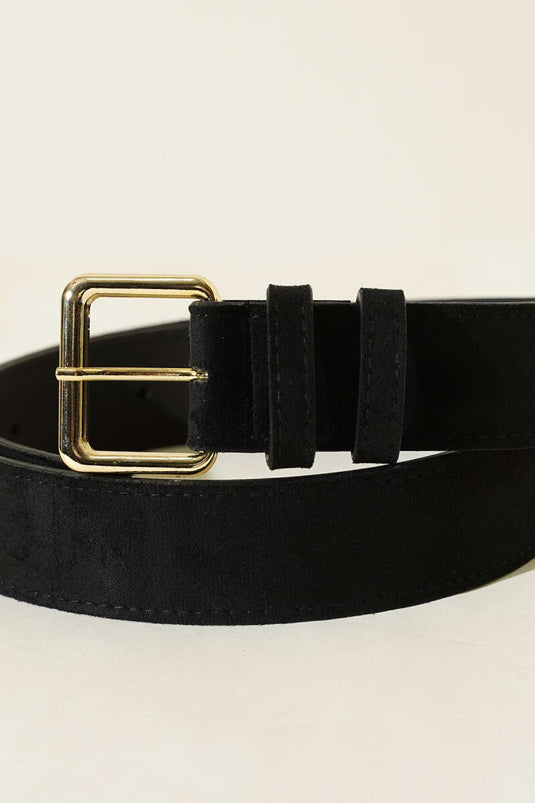 Kare Metal Buckle Belt Black