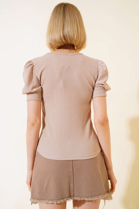 Blouse Col Carré Vison