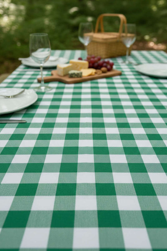 Checked Tablecloth Green