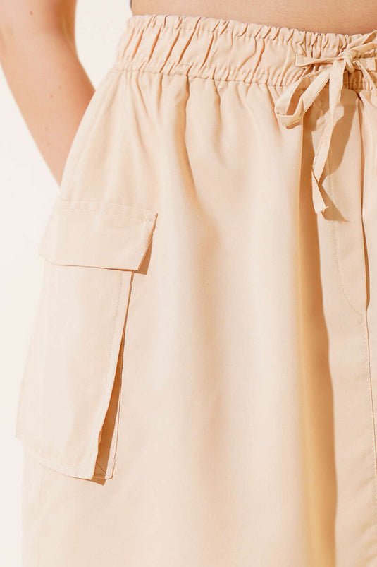 Cargo Pocket Skirt Latte