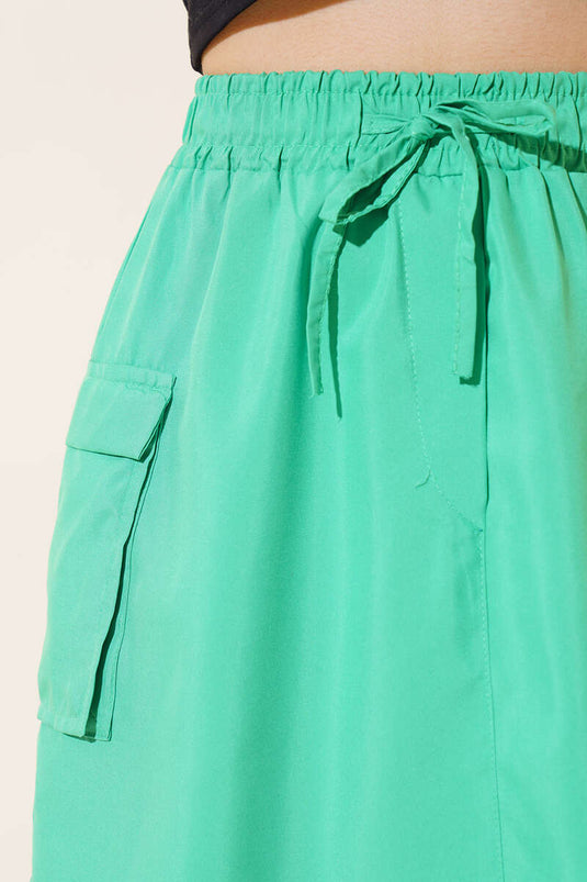Cargo Pocket Skirt Green