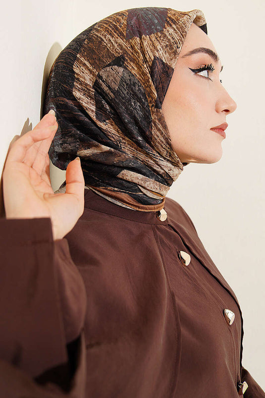 وشاح عيدا من بامبو كراش بنقشة مختلطة بلون الخردل