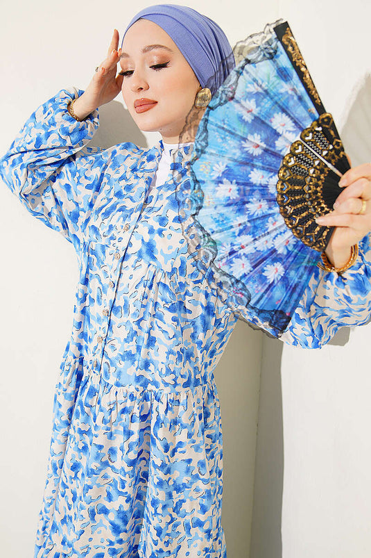 Robe à motifs variés avec boutons en pierre, assortiment 10