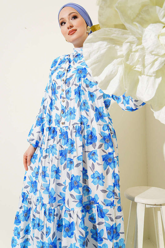 Robe à motifs variés avec boutons en pierre Assorti 13