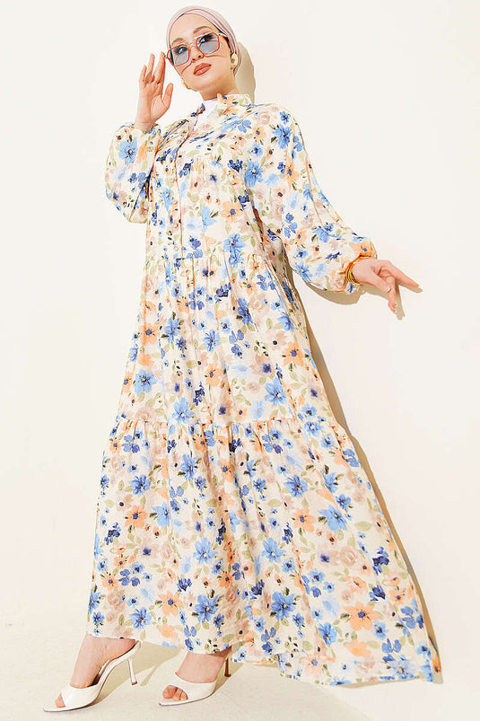 Robe à motifs variés avec boutons en pierre, assortiment 8
