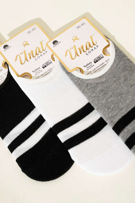 Karışık Desenli Bayan Babet Çorap Asorti 7