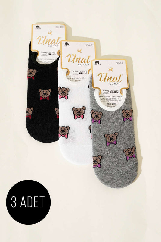 Damen-Ballerinasocken mit verschiedenen Mustern (8 Stück)