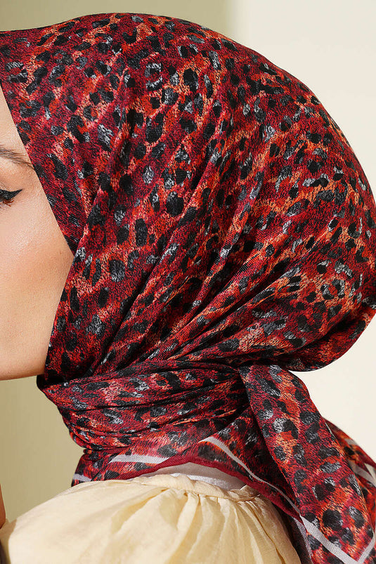 Karışık Leopar Desenli Eşarp Asorti 1