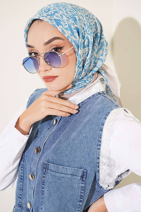 وشاح منقوش بيج