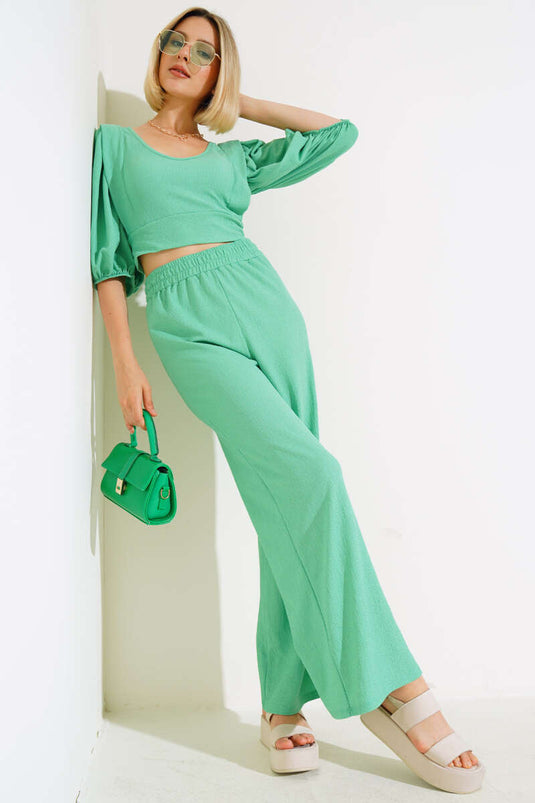 بدلة بينيتون من قطعتين بأكمام بطيخية