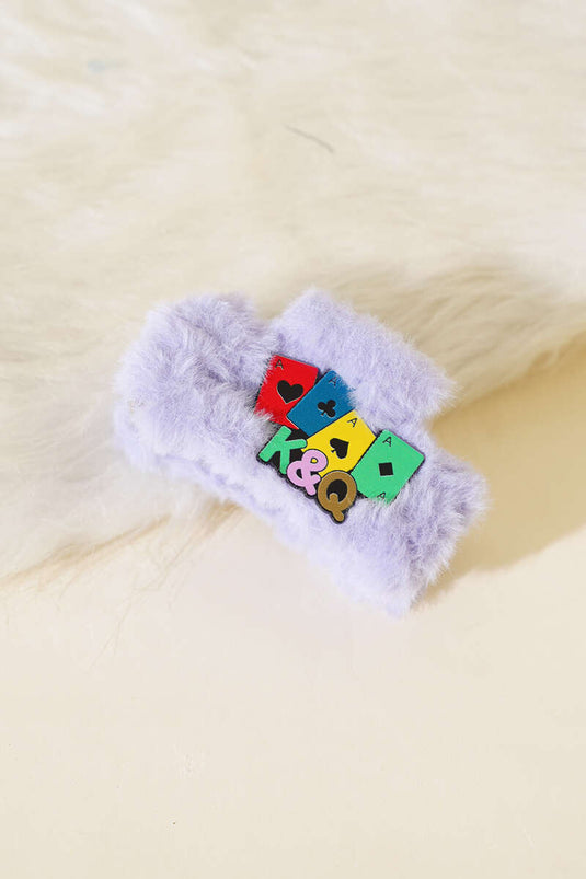 Symbole de la carte Boucle de loquet en peluche Lilas