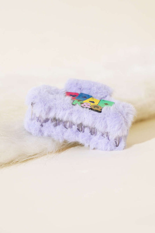 Symbole de la carte Boucle de loquet en peluche Lilas