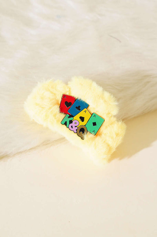 Symbole de la carte Boucle de verrouillage en peluche Jaune