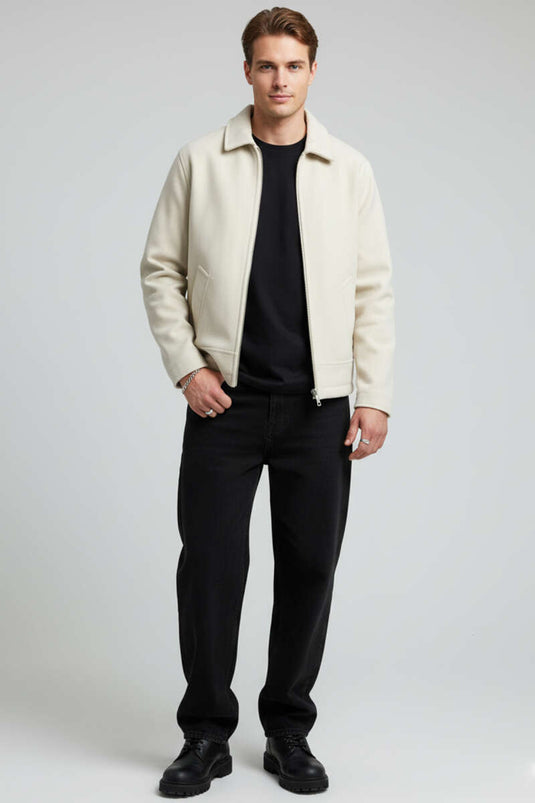 Kaşe Erkek Mont Taş