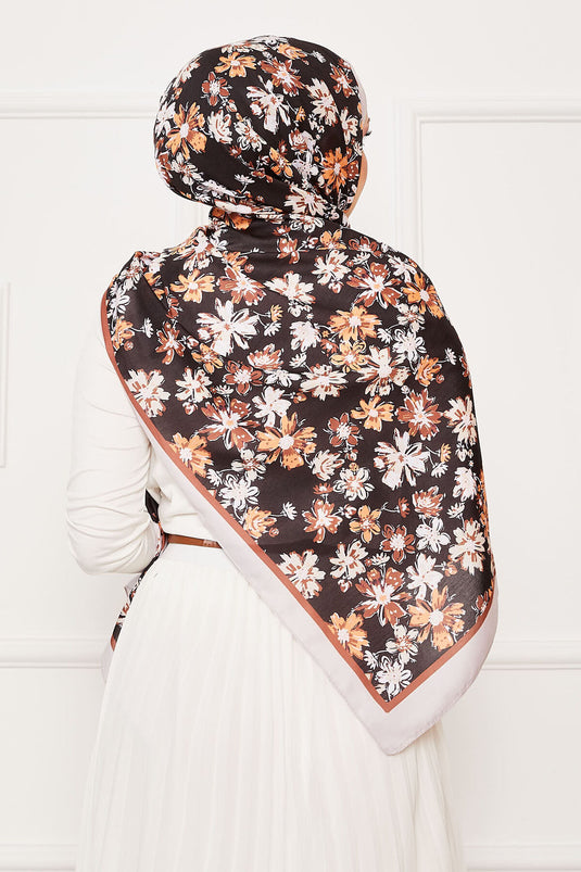 شال حجاب بنقشة الأقحوان، بيج